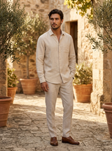 Men's Linen Long Sleeve Shirt