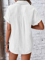 Montarello Women’s Textured Button-Up Summer Shirt