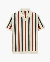 Men's Striped Knit Polo Shirt - Resort