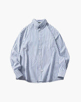 Men's Striped Cotton Short Sleeve Shirt
