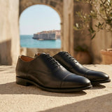 Men's Black Leather Oxford Shoes