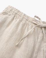 Men's White Linen Tailored Shorts