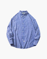 Men's Striped Cotton Short Sleeve Shirt