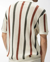Men's Striped Knit Polo Shirt - Resort