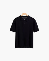 Men's Beige Knit Polo Shirt