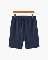 Men's White Linen Tailored Shorts