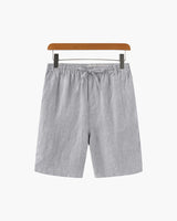 Men's White Linen Tailored Shorts
