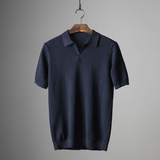 Men's Olive Knit Polo Shirt