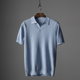 Men's Olive Knit Polo Shirt