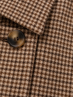 Women's Houndstooth Belted Jacket | Double Breasted Cropped Coat