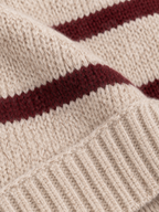 Women's Striped Collared Jumper | Open Neck Relaxed Knit