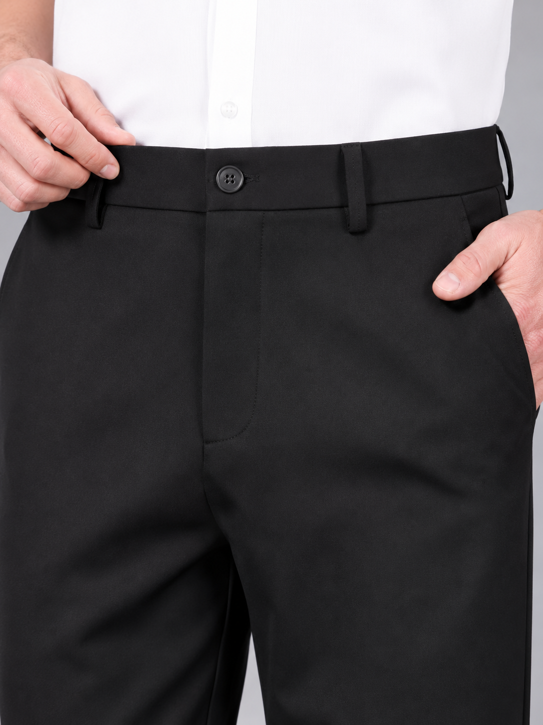 Men's Straight Leg Dress Trousers | Wrinkle Resistant Formal Pants