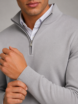 Men's Knit Quarter-Zip Mock Neck Sweater