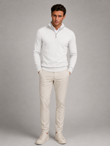 Men's Knit Quarter-Zip Mock Neck Sweater