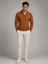Men's Knit Quarter-Zip Mock Neck Sweater