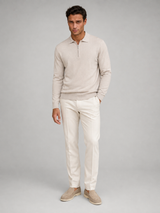 Men's Knit Quarter-Zip Polo Sweater