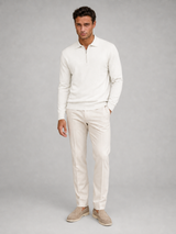 Men's Knit Quarter-Zip Polo Sweater