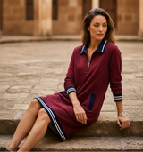 Women's Navy Long Sleeve Polo Dress