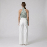 Montarello Halter Belted Sleeveless Top