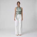 Montarello Halter Belted Sleeveless Top