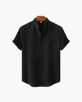 Men's Sage Linen Short Sleeve Button-Up Shirt