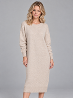 Women's Crew Neck Knit Dress | Soft Boutique Jumper Dress