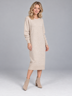 Women's Crew Neck Knit Dress | Soft Boutique Jumper Dress