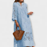 Women's Cream Lace Midi Dress