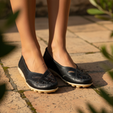 Women's White Perforated Leather Loafers