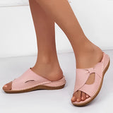Women’s Black Leather Wedge Sandal – Arch Support