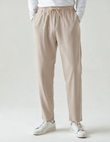 Men's Relaxed Linen Trousers - Zanzibar Beige