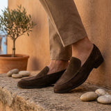 Men's Suede Loafers - Textured