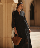 Women's Cream Lace Midi Dress