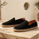 Men's Black Suede Espadrilles