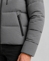 Men's Hooded Winter Puffer Jacket With Zip Pockets