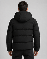 Men's Hooded Winter Puffer Jacket With Zip Pockets
