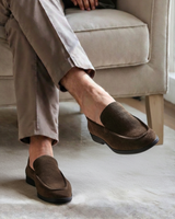Men's Suede Loafers - Textured