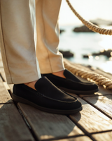 Men's Suede Loafers - Textured