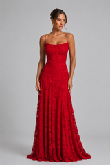 Women’s Floral Maxi Occasion Dress - Sculpted Silhouette