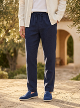 Women's Relaxed Linen Trousers - Neutral