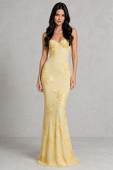 Women’s Floral Corset Maxi Dress - Sculpted Silhouette